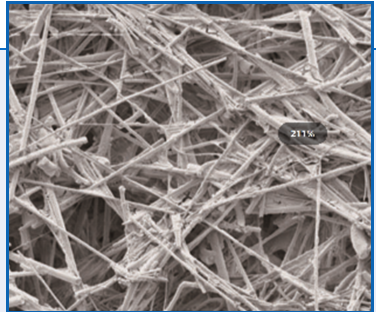 Powfrax Dedust Ceramic Fiber Filter Element for low, medium and high temperature插图1 Microscopic-details-of-ceramic-fiber-cotton-materials